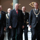 13. april: Kong Harald er til stede på åpningen av Kirkemøtet 2012 i Tønsberg (Foto: Trond Reidar Teigen / Scanpix)